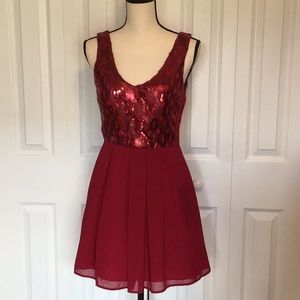 NWT My Michelle Red Sequin Dress